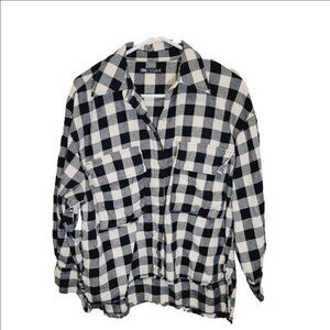 Zara Buffalo Plaid oversized button up